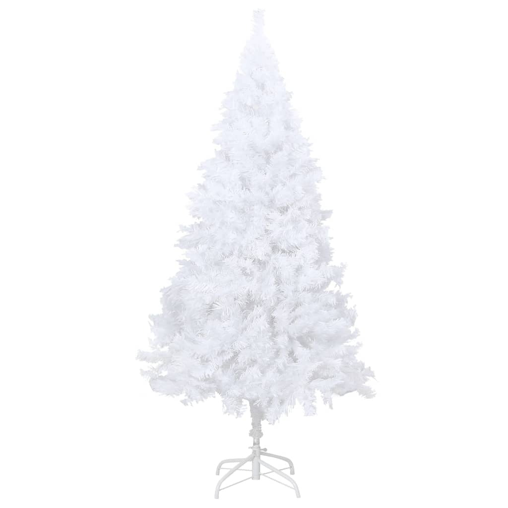 vidaXL Artificial Christmas Tree with Thick Branches White 6 ft PVC