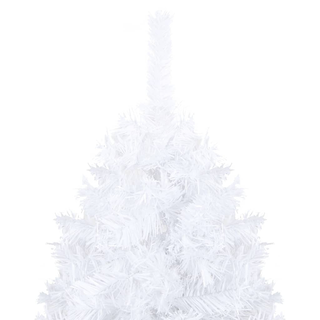 vidaXL Artificial Christmas Tree with Thick Branches White 6 ft PVC