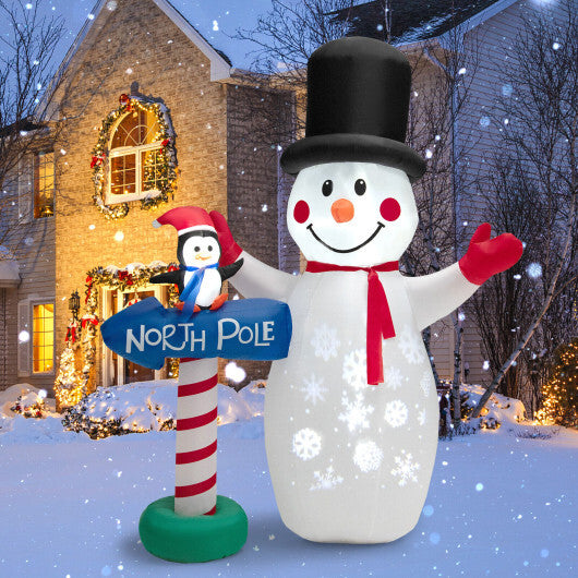 6 Feet Inflatable Christmas Decoration with Built-in Snowflake Projector