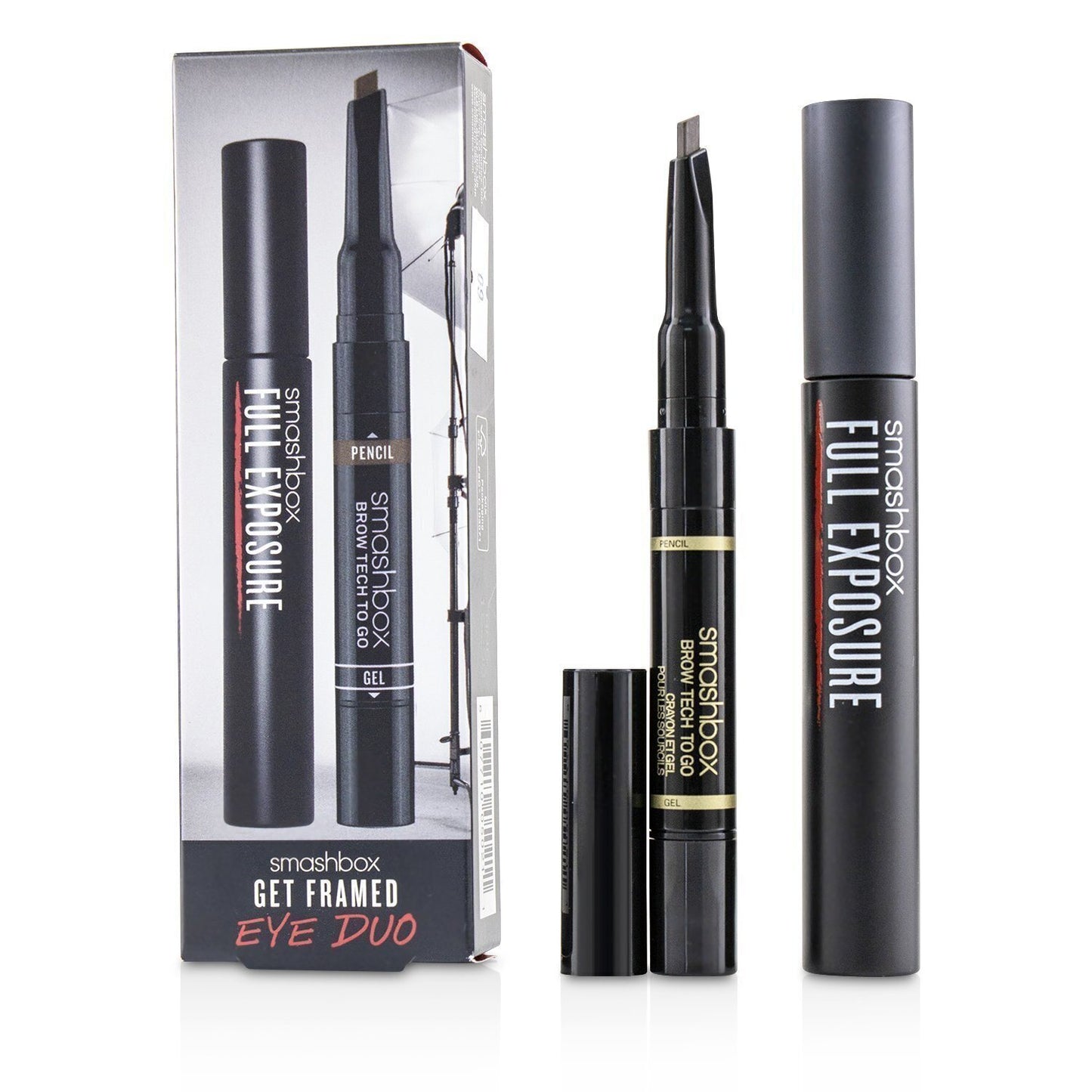 SMASHBOX - Get Framed Eye Duo Set : ( 1x Full Exposure Mascara, 1x Brow Tech To Go) 05021 2pcs