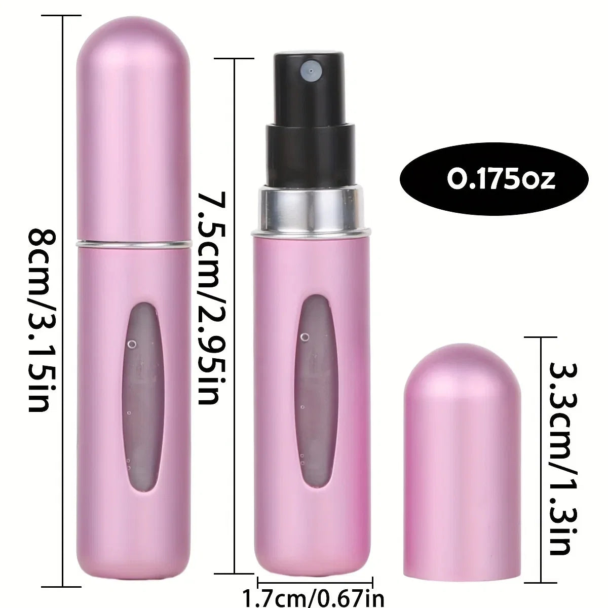 Color: plum - 5ml Perfume Refill Bottle Portable Mini Refillable Spray Jar Scent Pump Empty Cosmetic Containers Atomizer for Travel Tool Hot