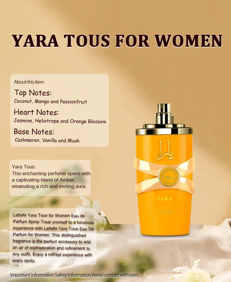 100ML Body Spray Perfume hombre Oil Original Gift Set Yara Moi Tous Asad Femme Lasting Fragrance Dating Deodorants Spray Cologne