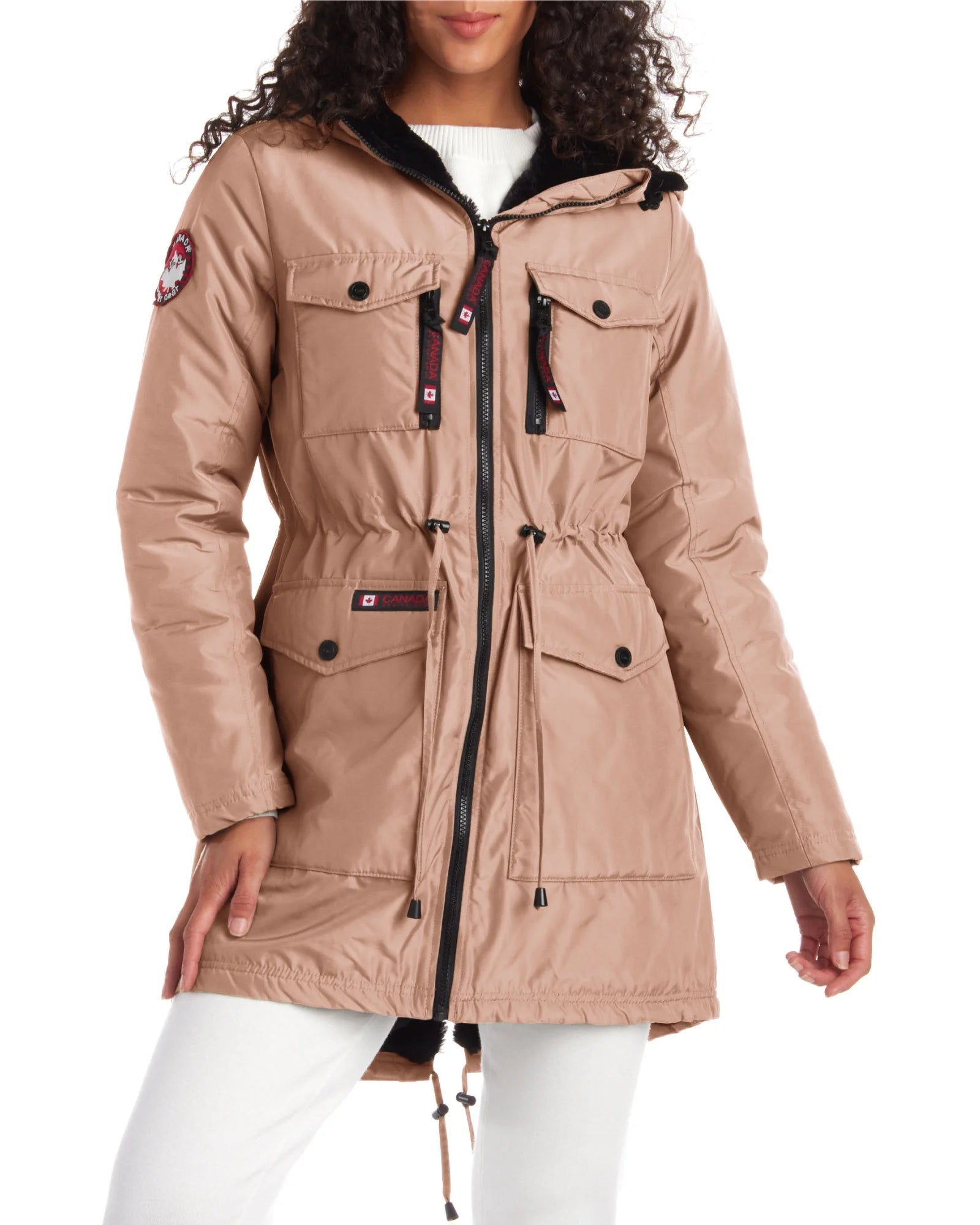 Womens Winter Coat – Heavyweight Sherpa Lined Anorak Parka (S-XL)